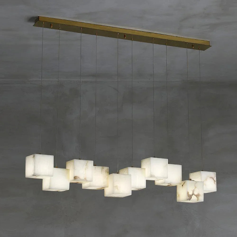Alabaster Box Chandelier – Alabaster detail 36