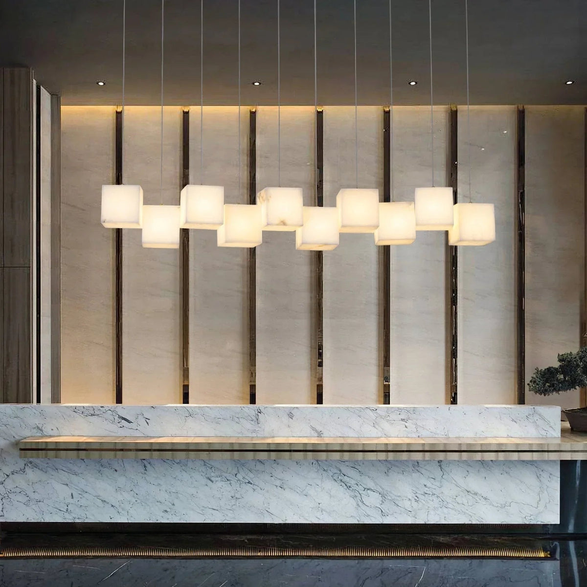 Alabaster Box Chandelier – Alabaster detail 15