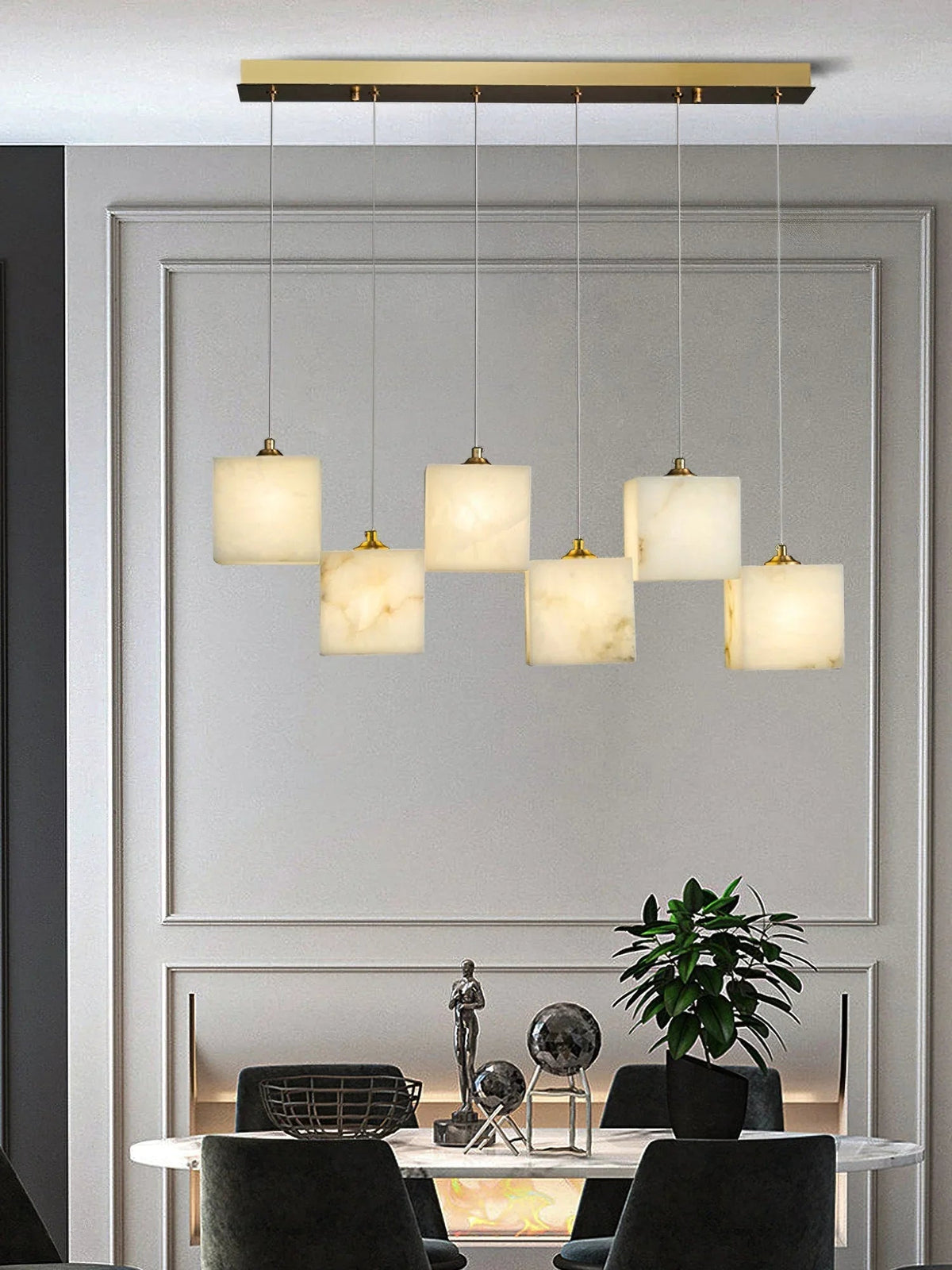 Alabaster Box Chandelier – Alabaster detail 22