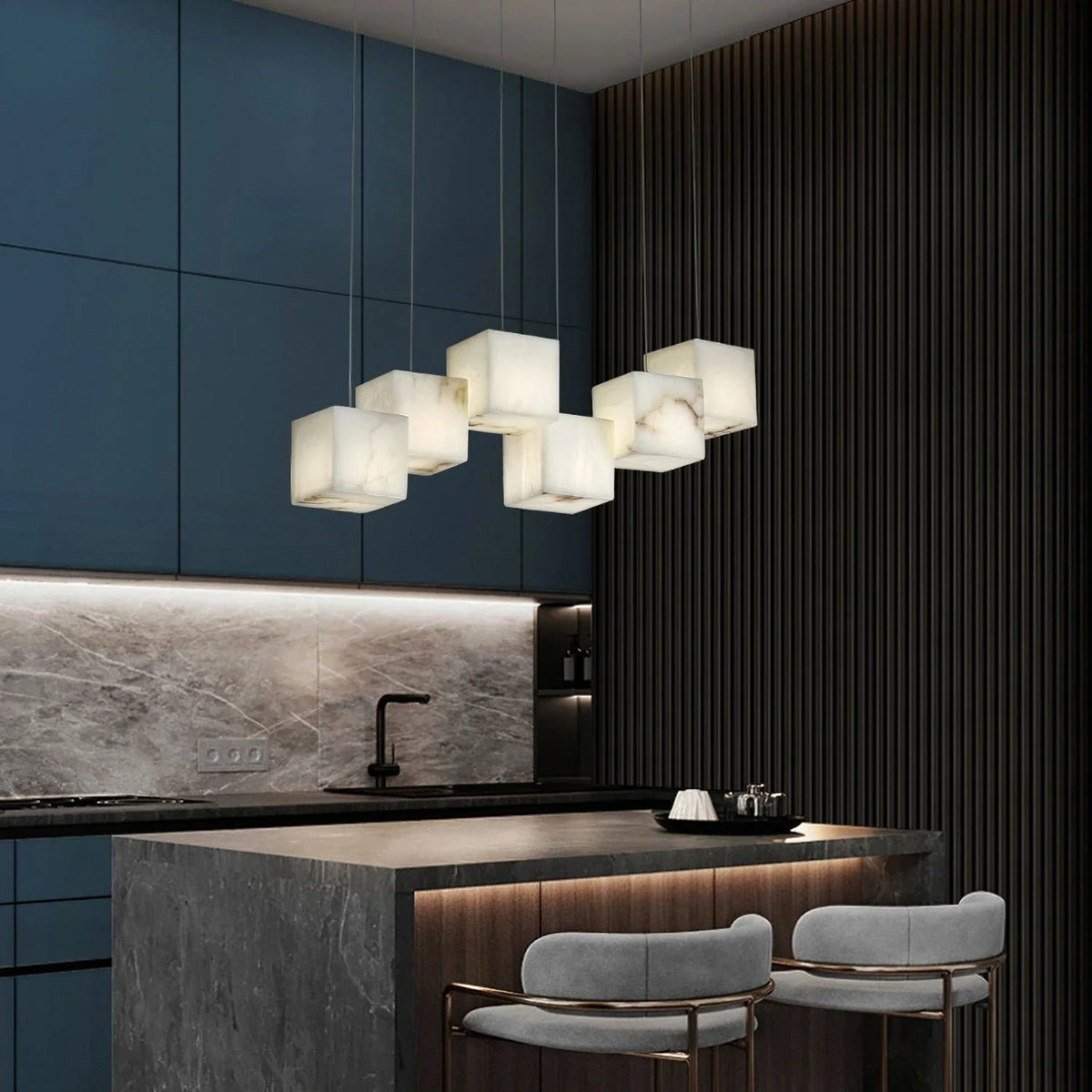 Alabaster Box Chandelier – Alabaster detail 11