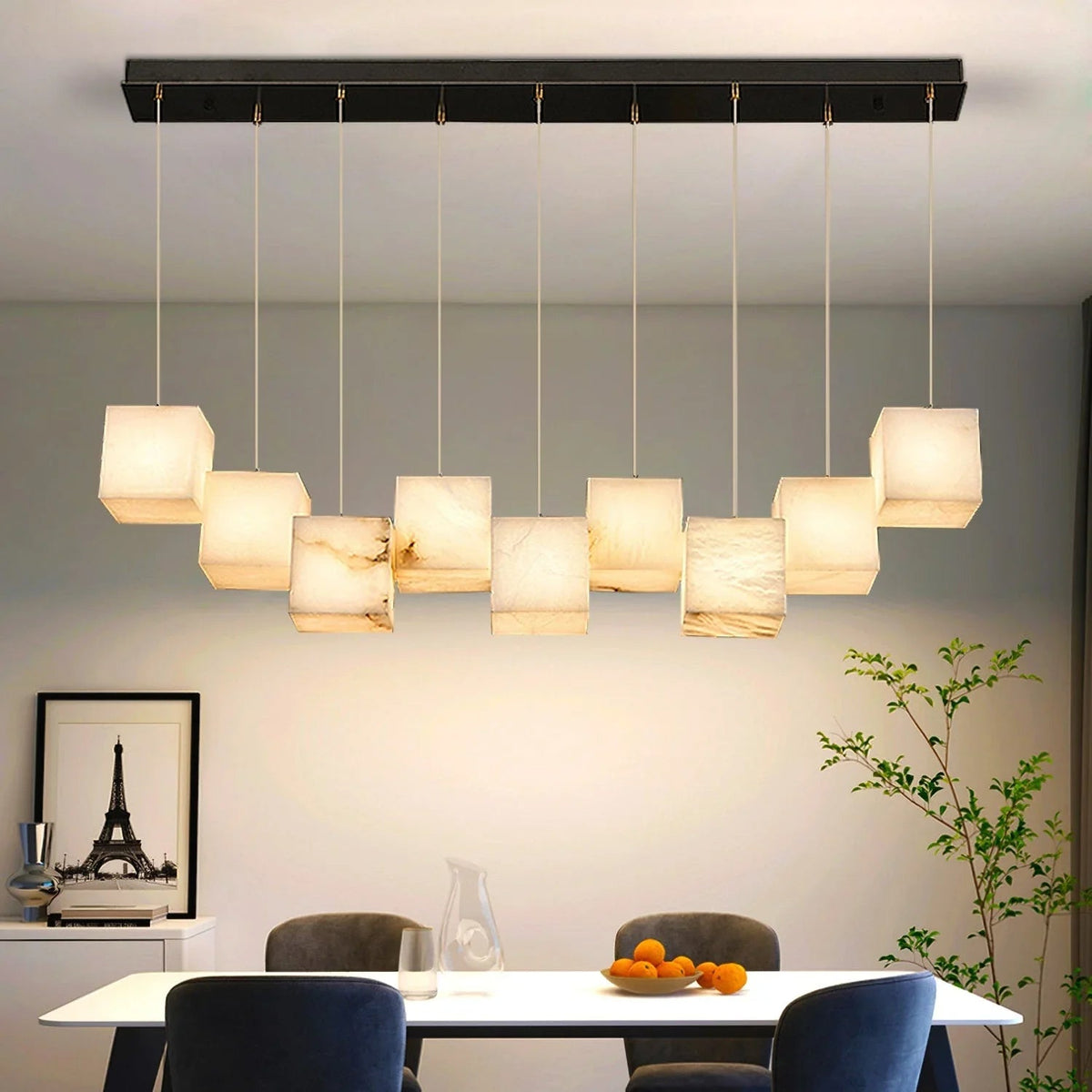 Alabaster Box Chandelier – Alabaster detail 4