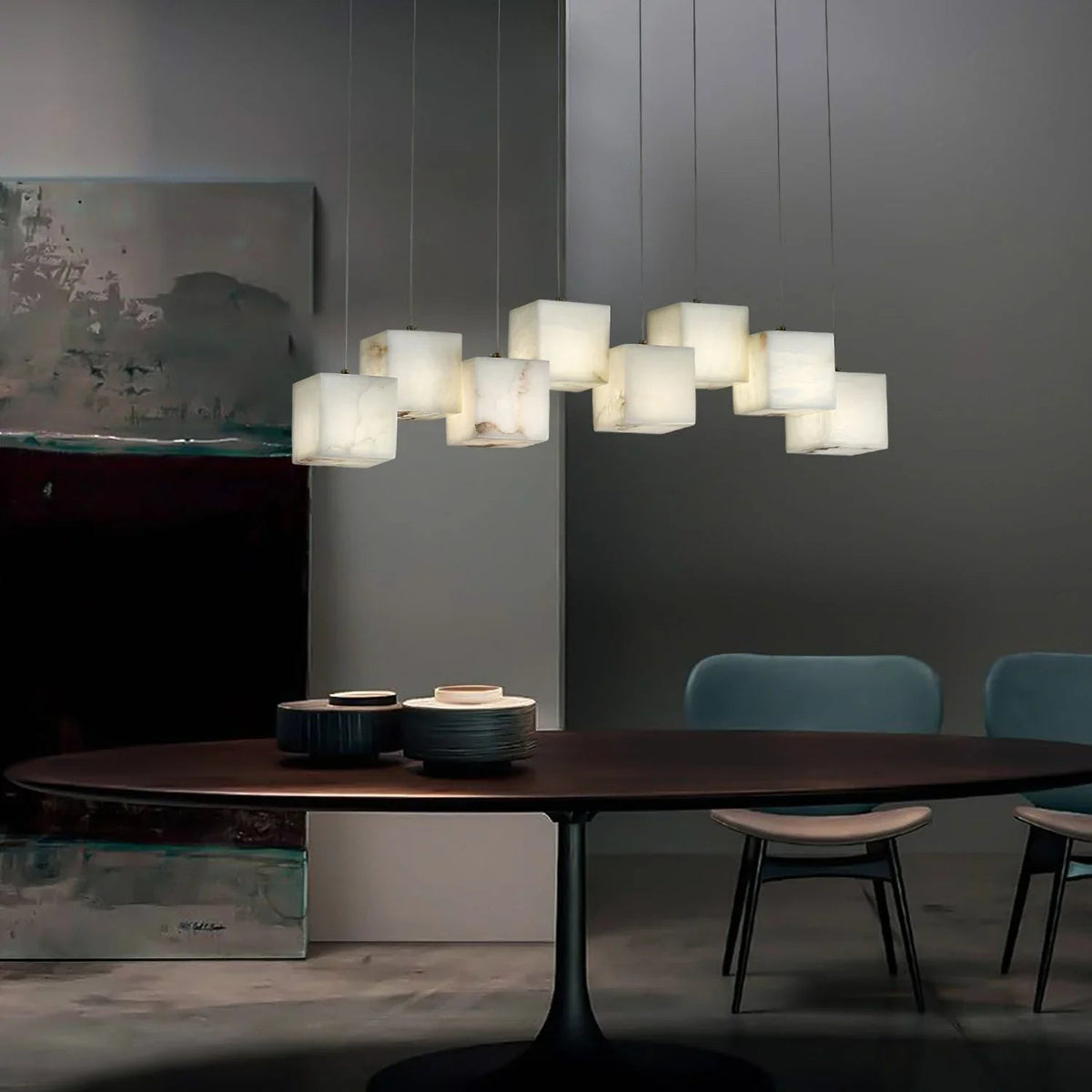 Alabaster Box Chandelier – Alabaster detail 3