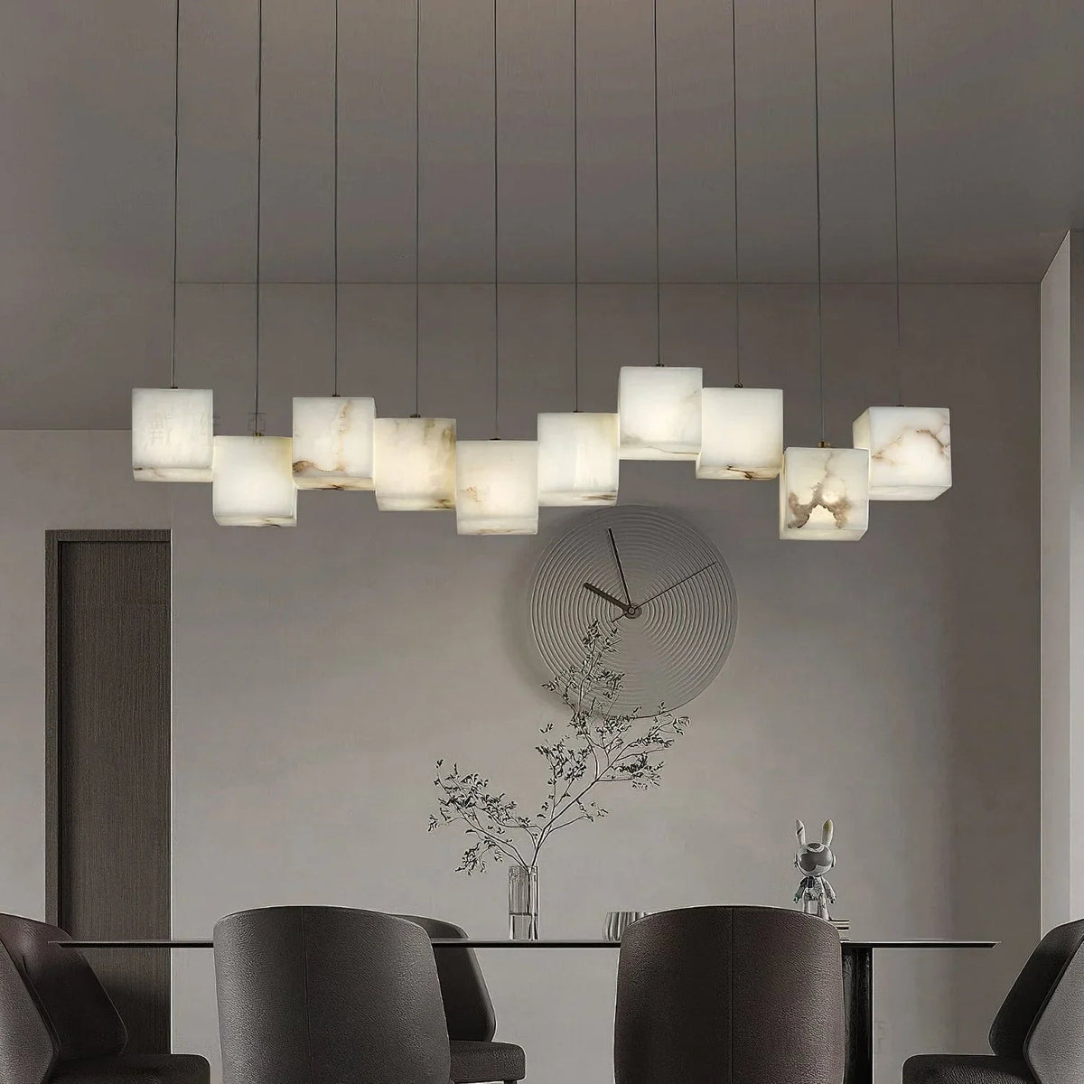 Alabaster Box Chandelier – Alabaster detail 9