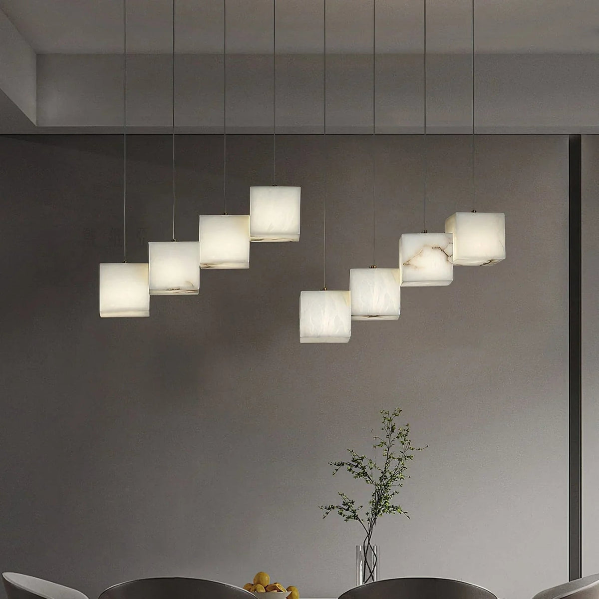 Alabaster Box Chandelier – Alabaster detail 12