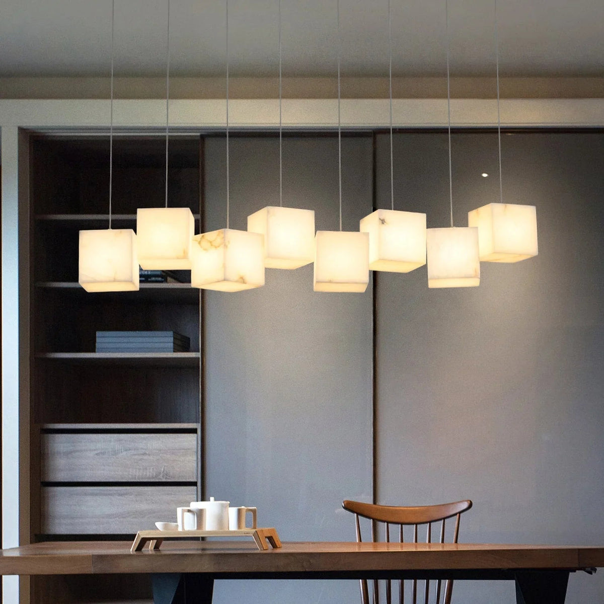 Alabaster Box Chandelier – Alabaster detail 8