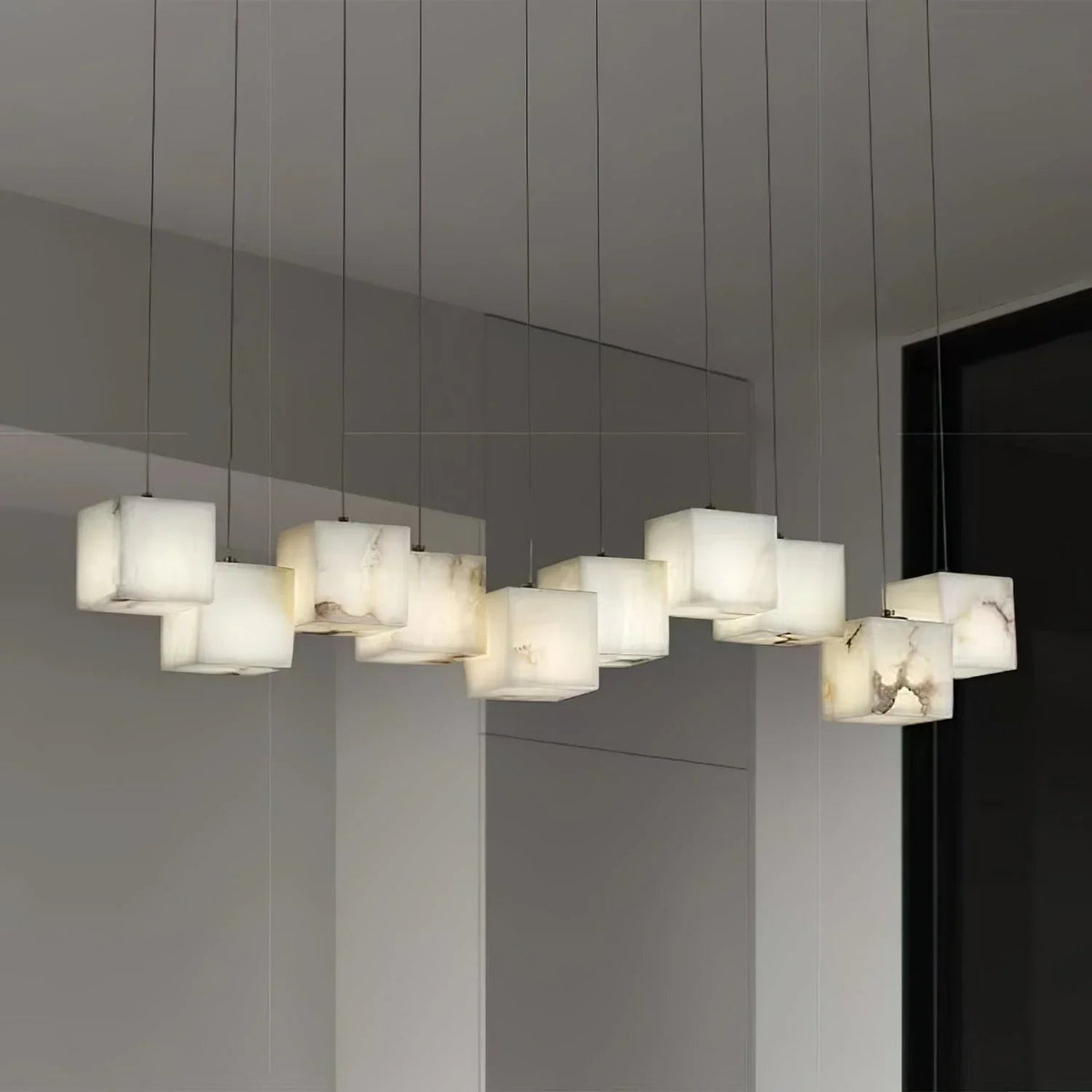 Alabaster Box Chandelier – Alabaster detail 24