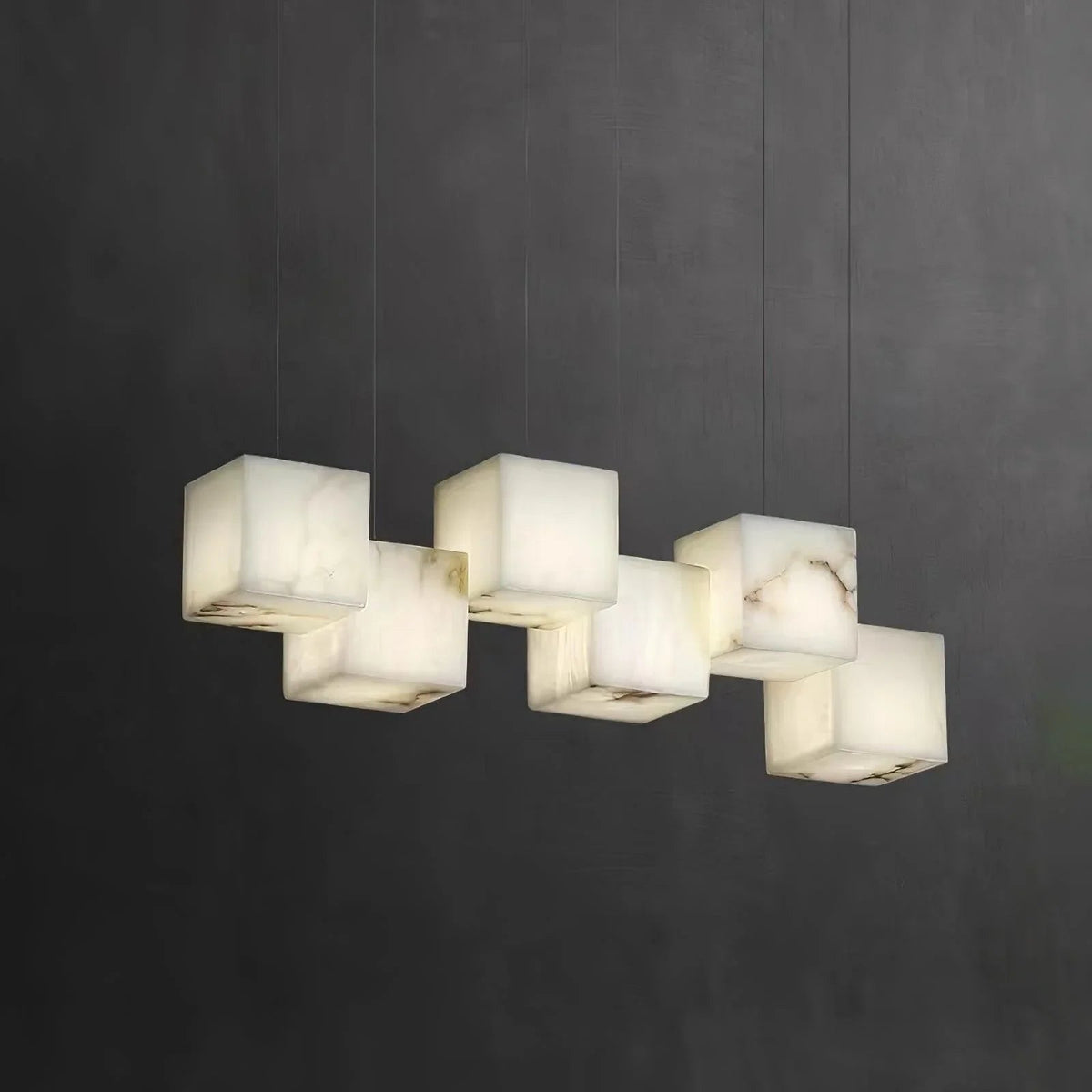 Alabaster Box Chandelier – Alabaster detail 39