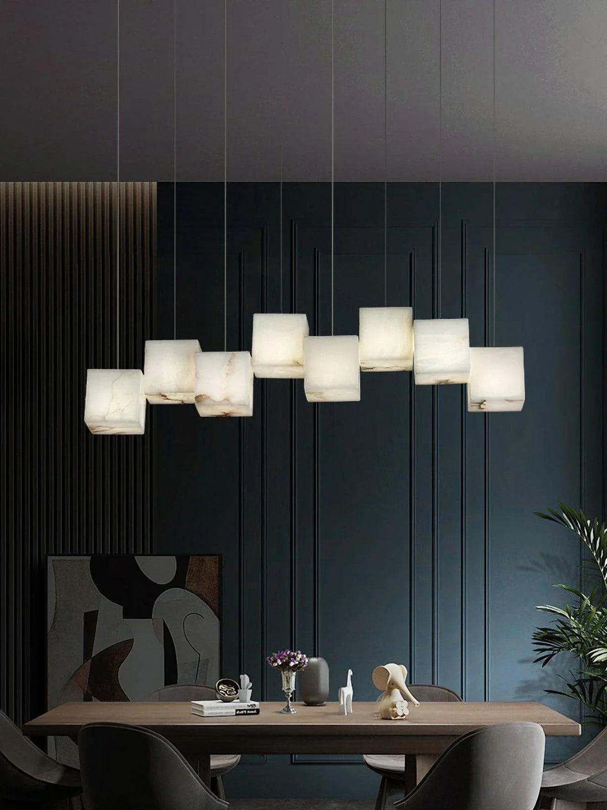 Alabaster Box Chandelier – Alabaster detail 26
