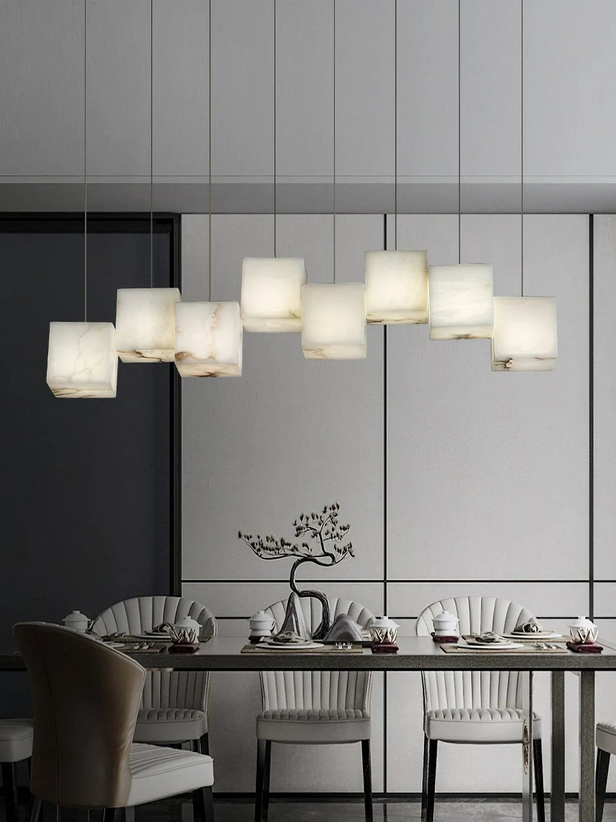 Alabaster Box Chandelier – Alabaster detail 27