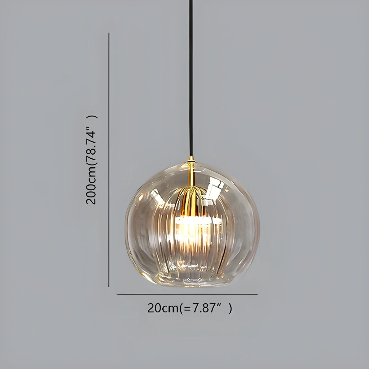 Nordic Glass Globe Pendant Light for Modern Interiors – Glass detail 18