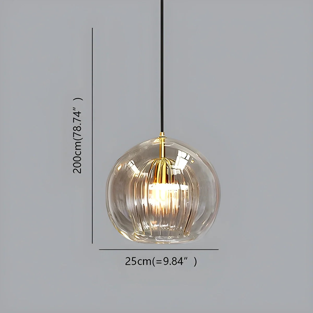 Nordic Glass Globe Pendant Light for Modern Interiors – Glass detail 19