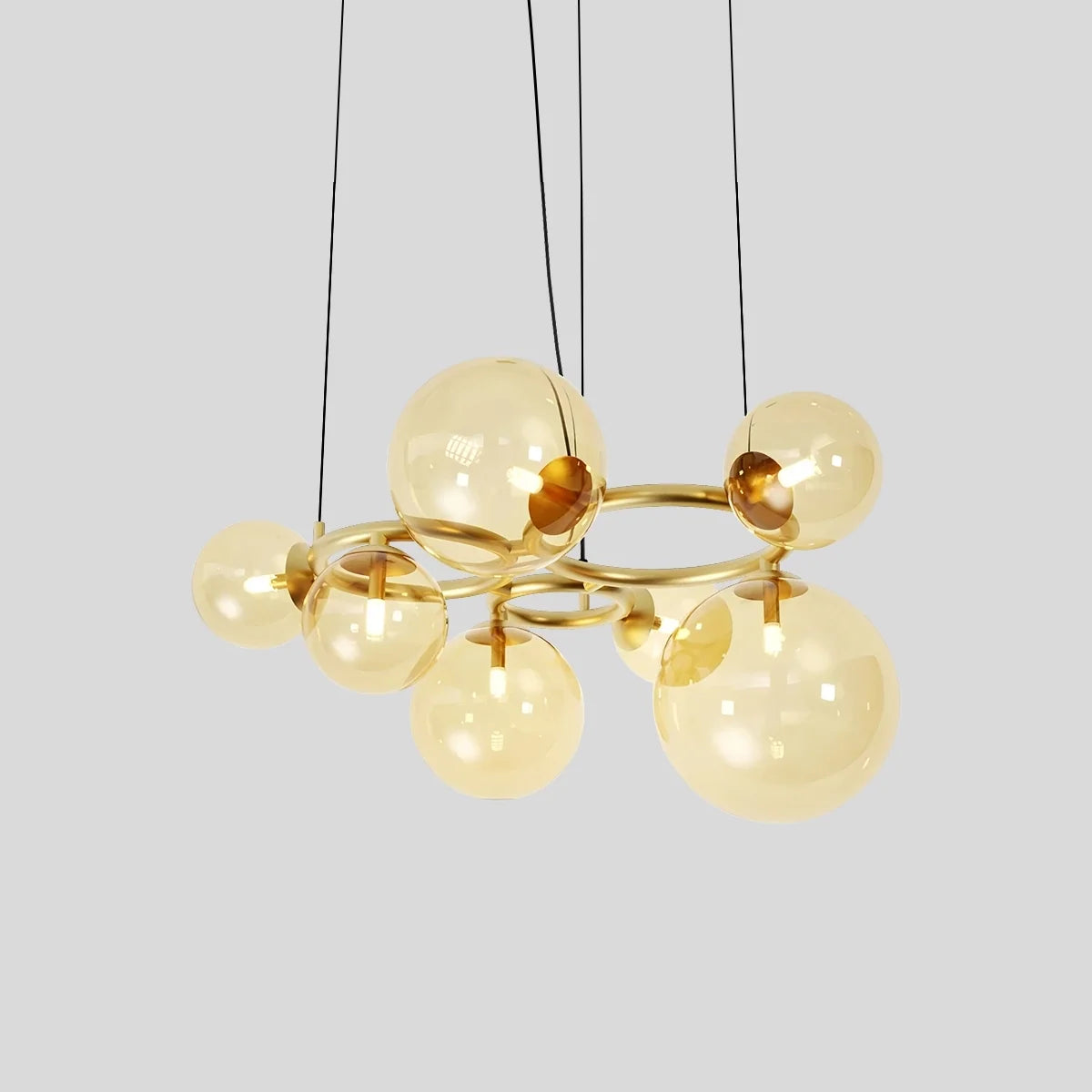 Luxurious Single-Tone Glass Spheres Chandelier – Glass detail 27