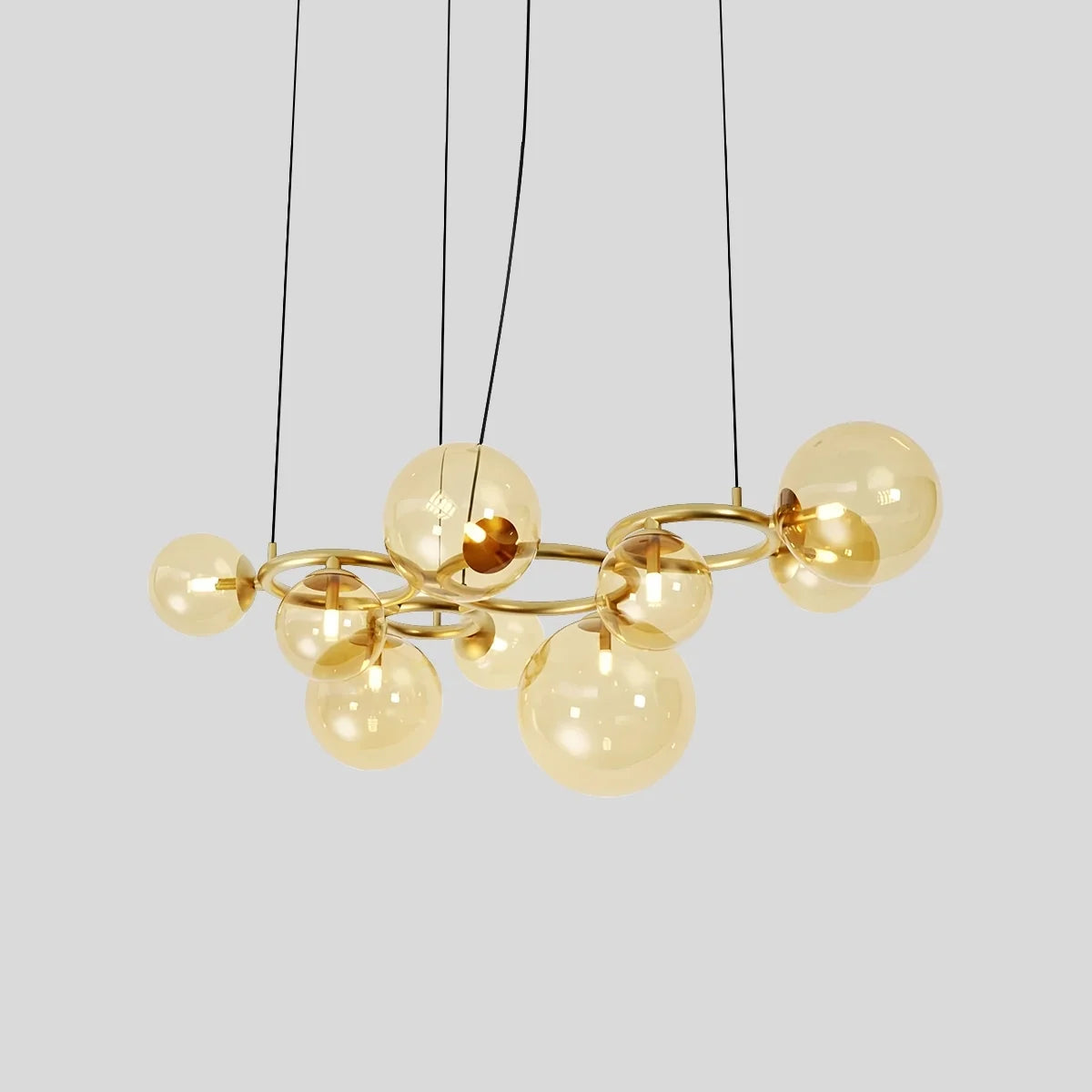 Luxurious Single-Tone Glass Spheres Chandelier – Glass detail 30