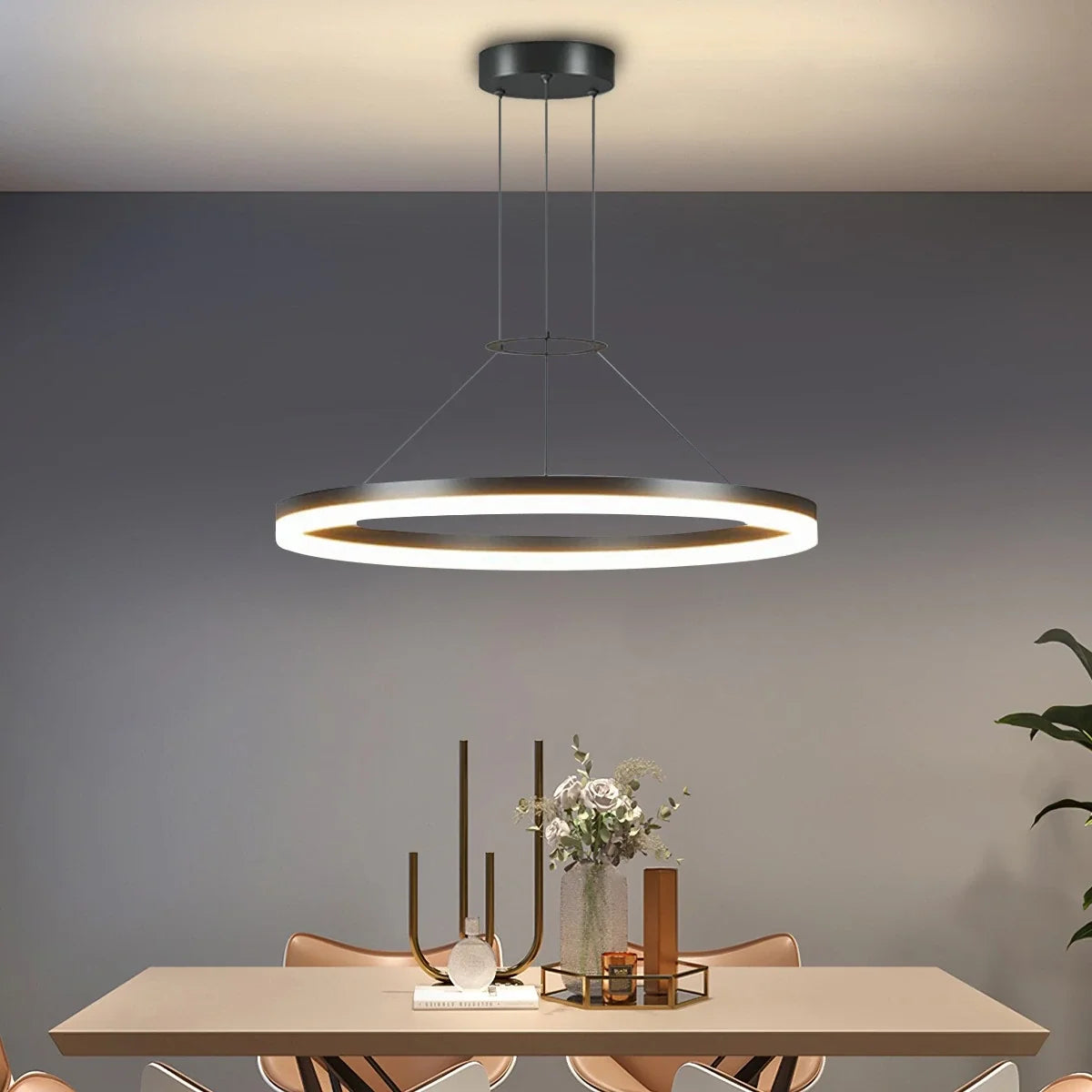 Circular Led Pendant Light for Living Room Kitchen – detail 8
