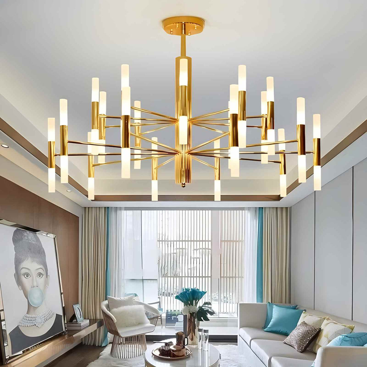 Adjustable Round Tube Chandelier – detail 2