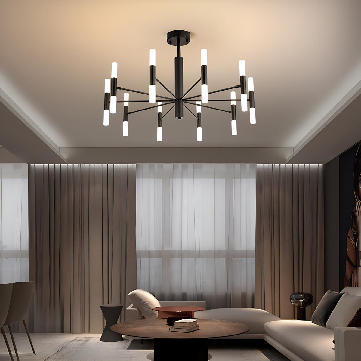 Adjustable Round Tube Chandelier – detail 4