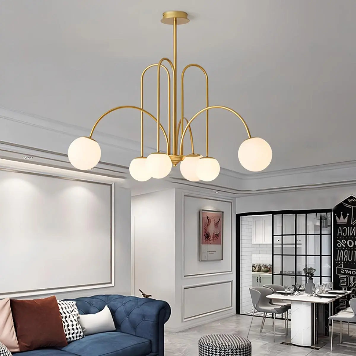 Avi Double Layer Glass Chandelier – Glass detail 24