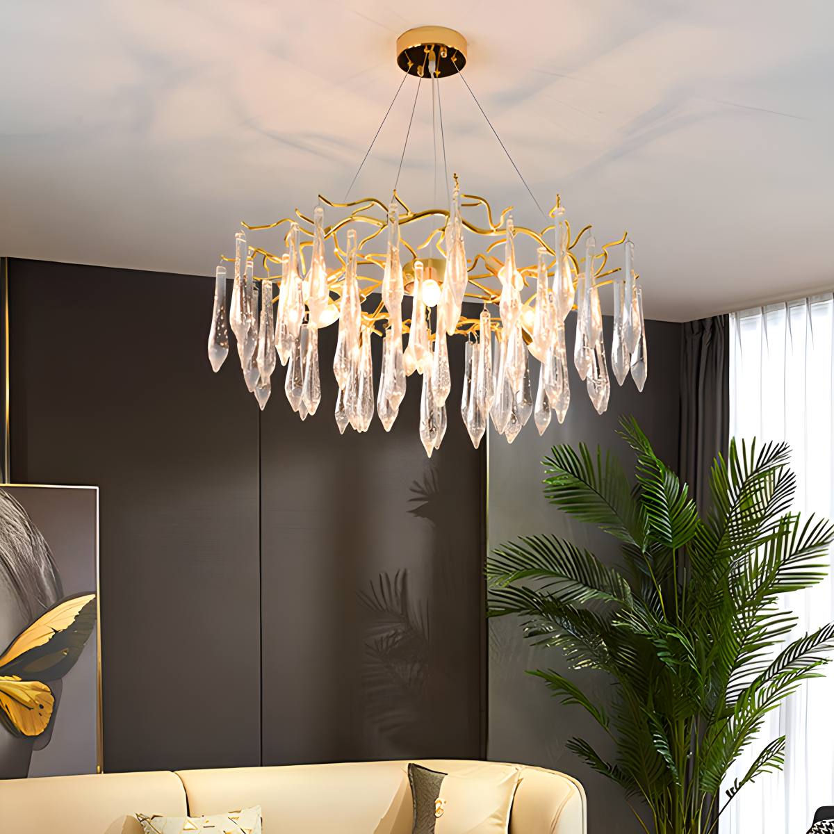 Branch Water Droplet Chandelier – detail 2