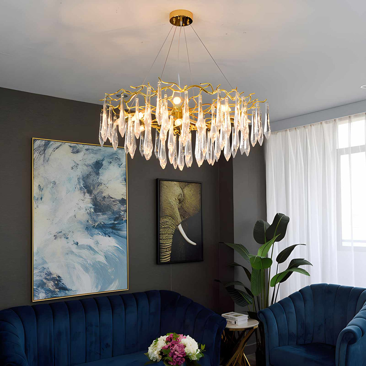 Branch Water Droplet Chandelier – detail 4