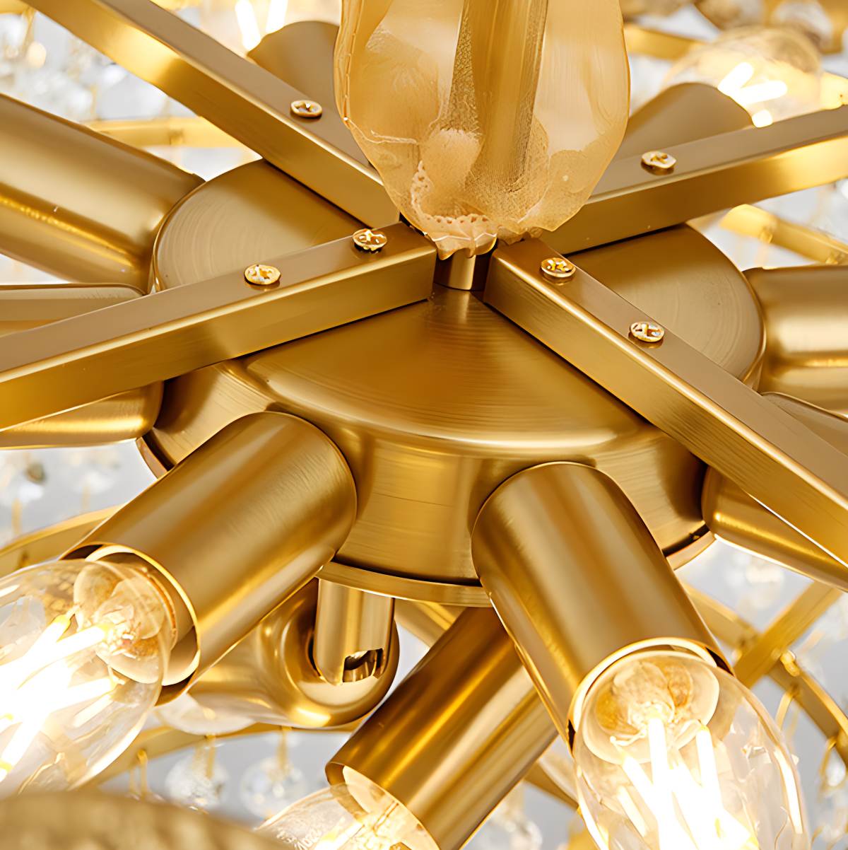 Luxurious Crystal Golden Chandelier – Crystal detail 19