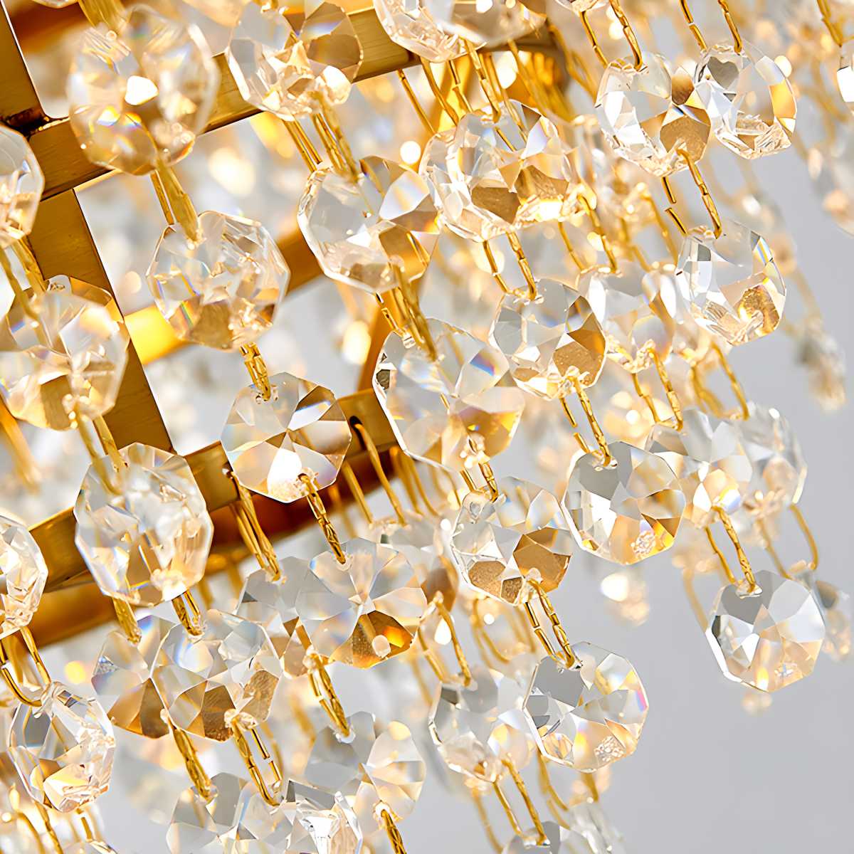 Luxurious Crystal Golden Chandelier – Crystal detail 20