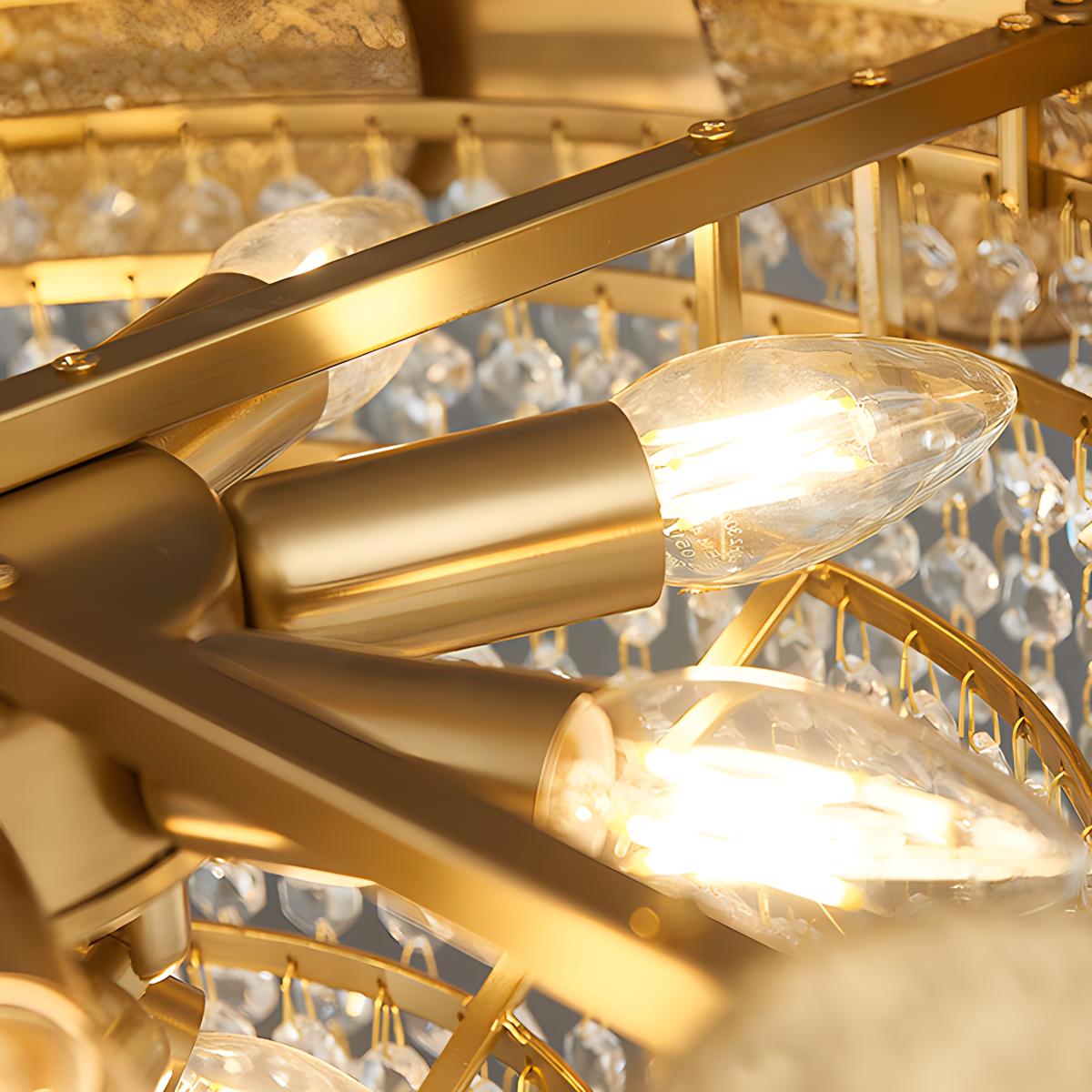 Luxurious Crystal Golden Chandelier – Crystal detail 17