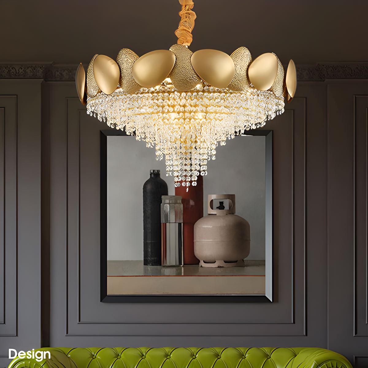 Luxurious Crystal Golden Chandelier – Crystal detail 2