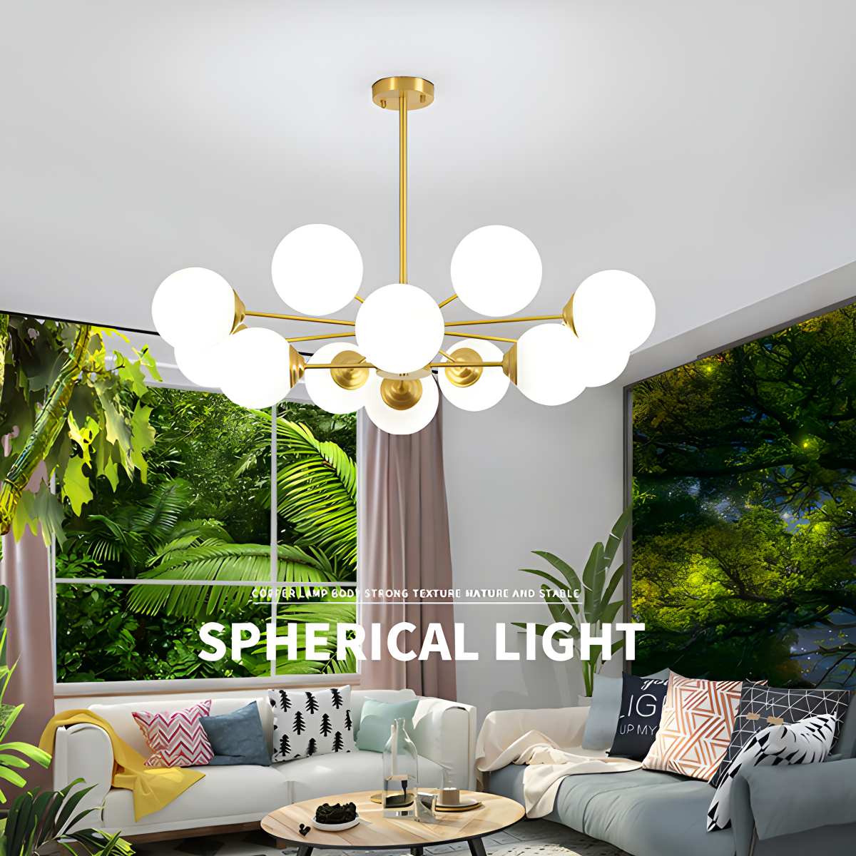 Melanie Glass Bubble Chandelier – Glass detail 13