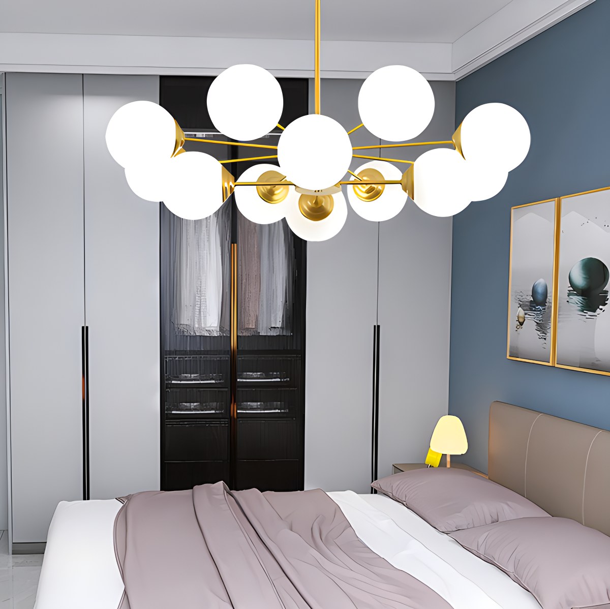 Melanie Glass Bubble Chandelier – Glass detail 2