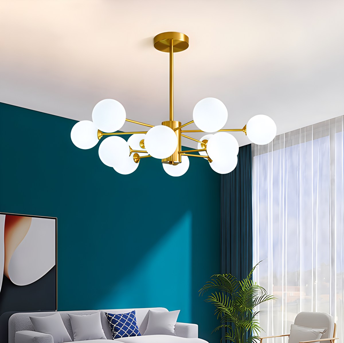 Melanie Glass Bubble Chandelier – Glass detail 11