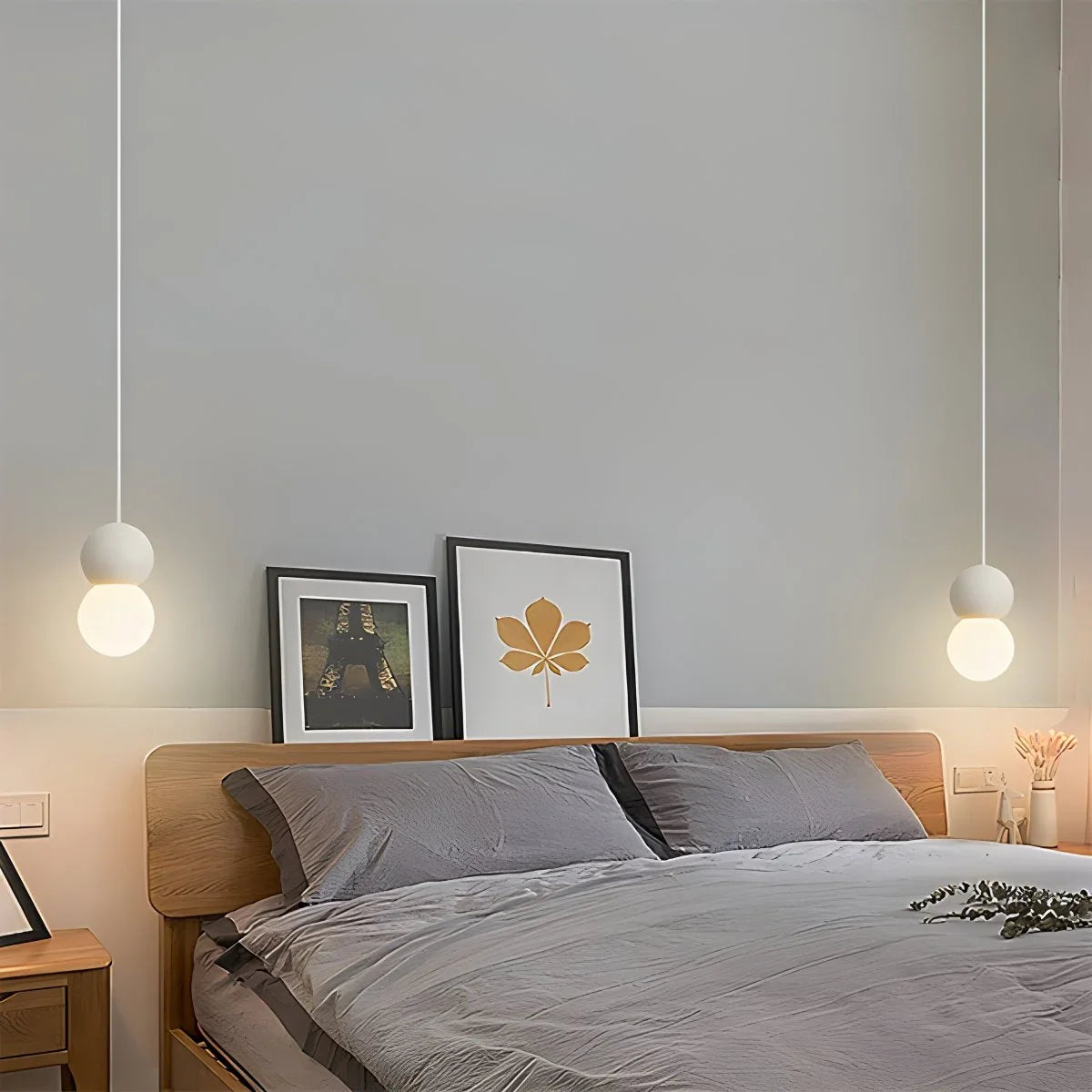 Cream Style Globe Pendant Light Small Bedside Lamp – detail 37