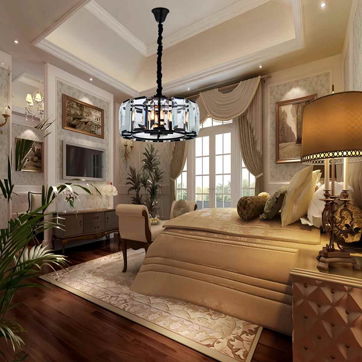 Circular Glass Chandelier for Dining Room – Glass detail 11