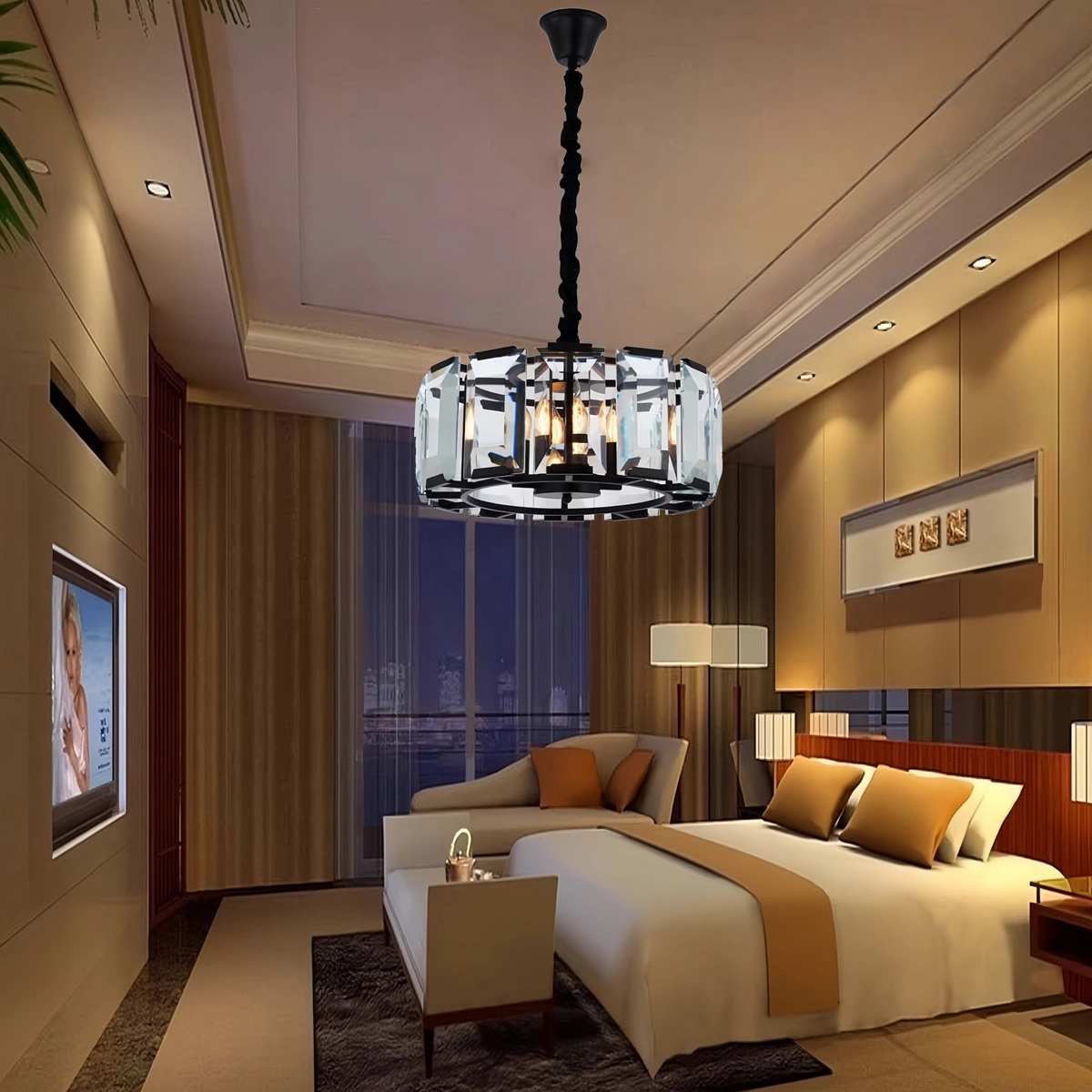 Circular Glass Chandelier for Dining Room – Glass detail 12