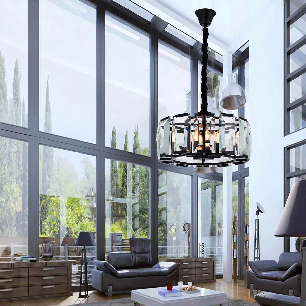 Circular Glass Chandelier for Dining Room – Glass detail 13