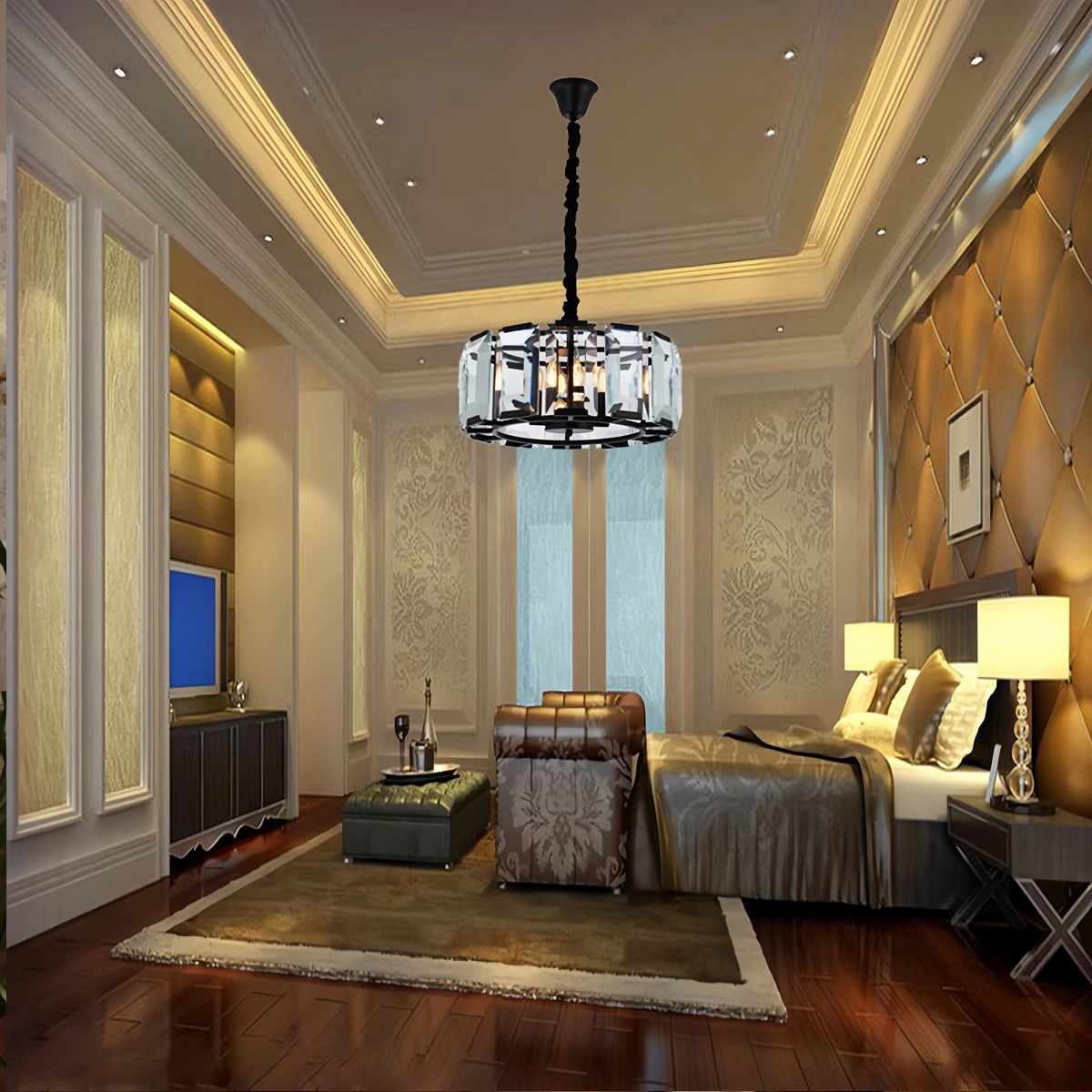 Circular Glass Chandelier for Dining Room – Glass detail 14