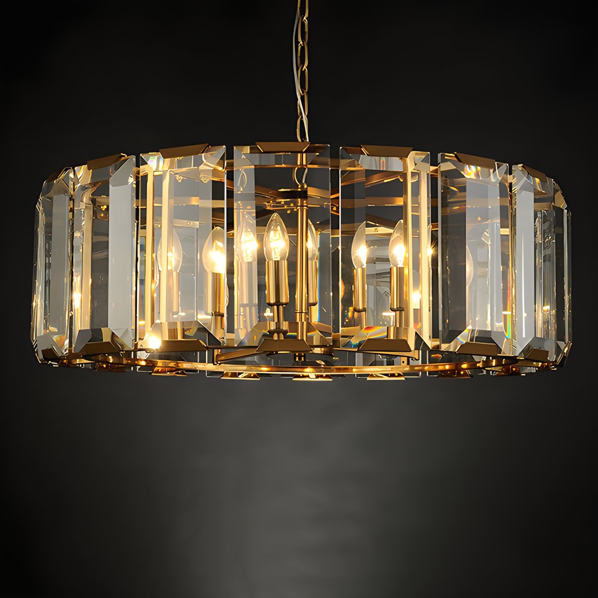 Circular Glass Chandelier for Dining Room – Glass detail 5