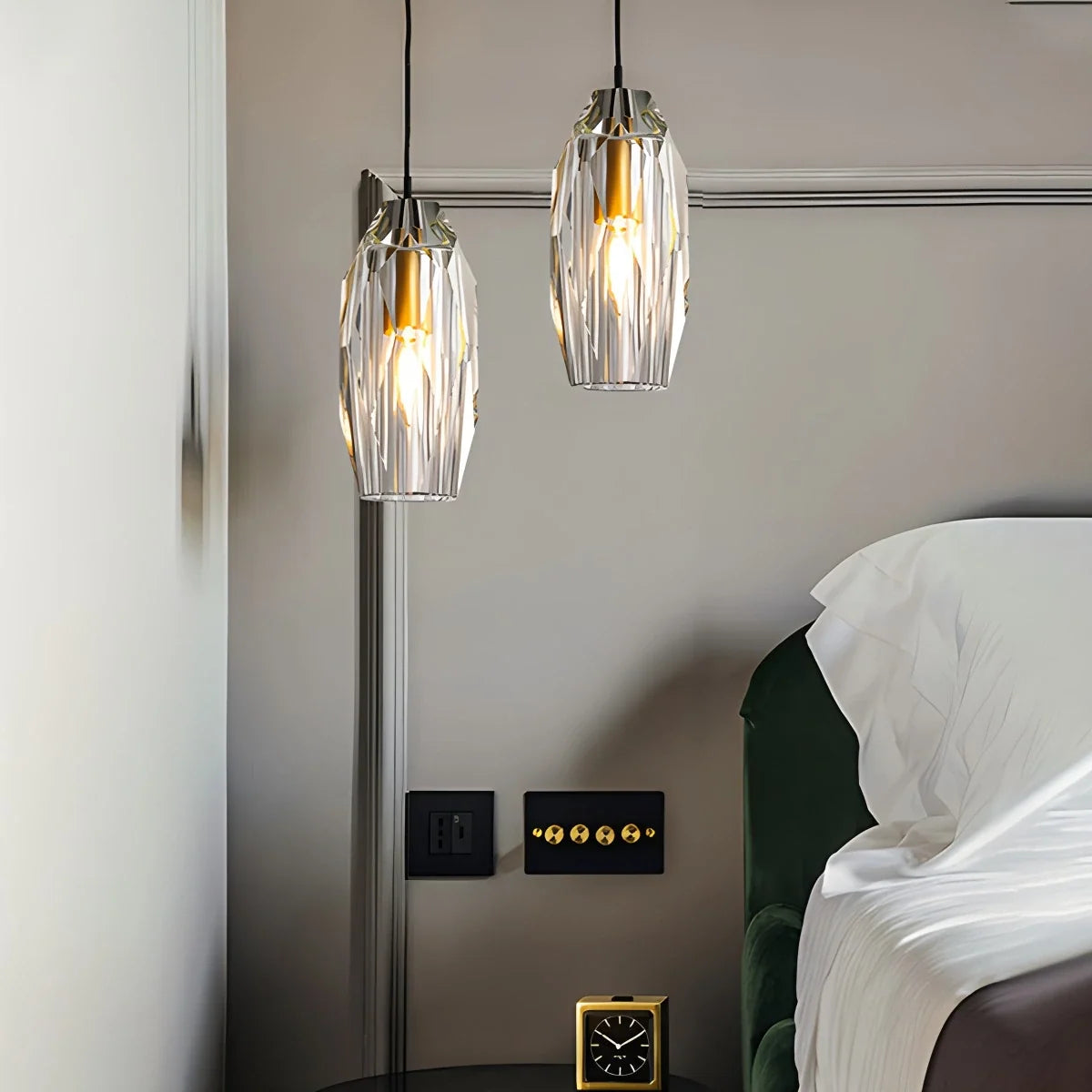 Copper Crystal Pendant Light Multiple Styles Available – Crystal detail 40