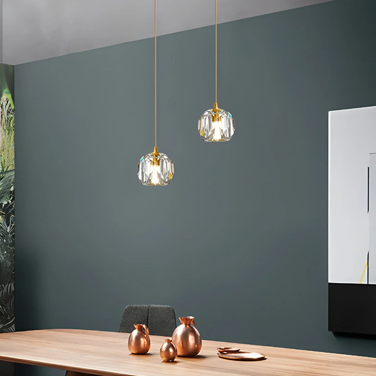 Copper Crystal Pendant Light Multiple Styles Available – Crystal detail 52