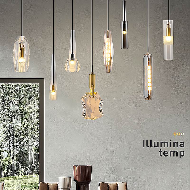 Copper Crystal Pendant Light Multiple Styles Available – Crystal detail 2