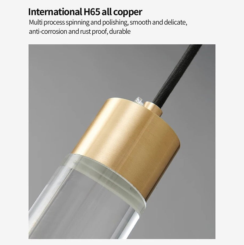 Copper Crystal Pendant Light Multiple Styles Available – Crystal detail 16