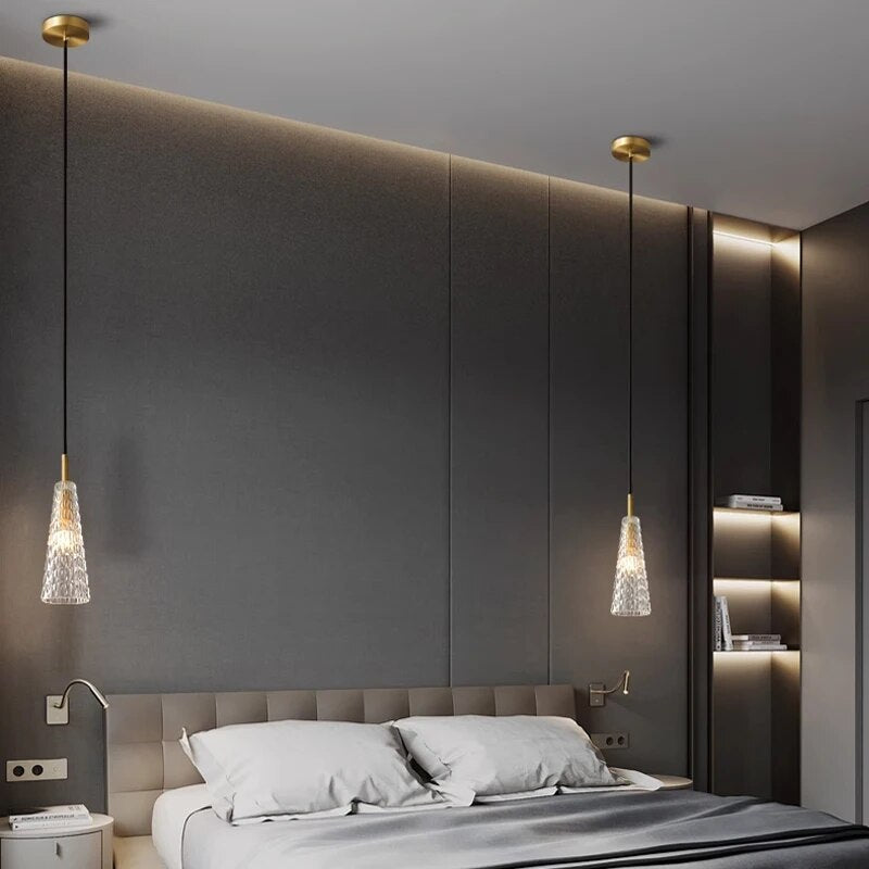 Copper Crystal Pendant Light Multiple Styles Available – Crystal detail 25