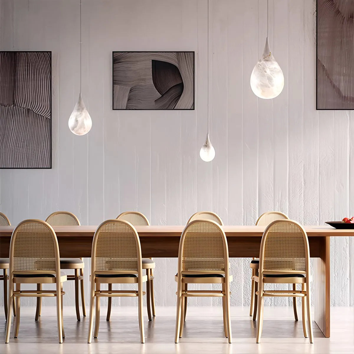 Creative Waterdrop Spanish Alabaster Pendant Light – Alabaster detail 9