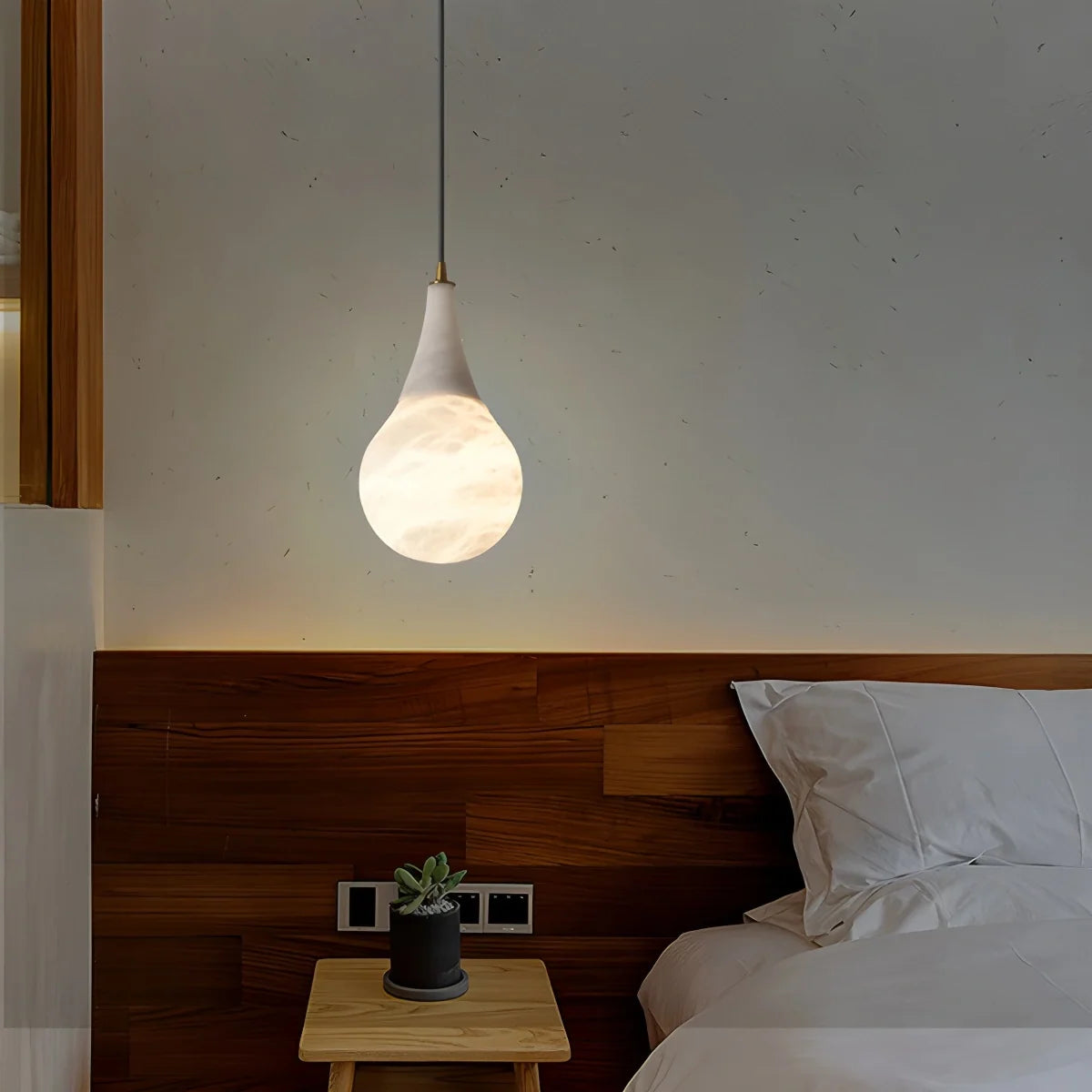 Creative Waterdrop Spanish Alabaster Pendant Light – Alabaster detail 11