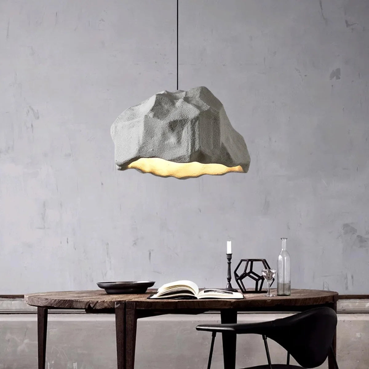 Creative Rock Shaped Pendant Light for Dining Room – detail 15