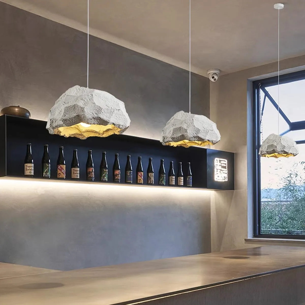 Creative Rock Shaped Pendant Light for Dining Room – detail 7