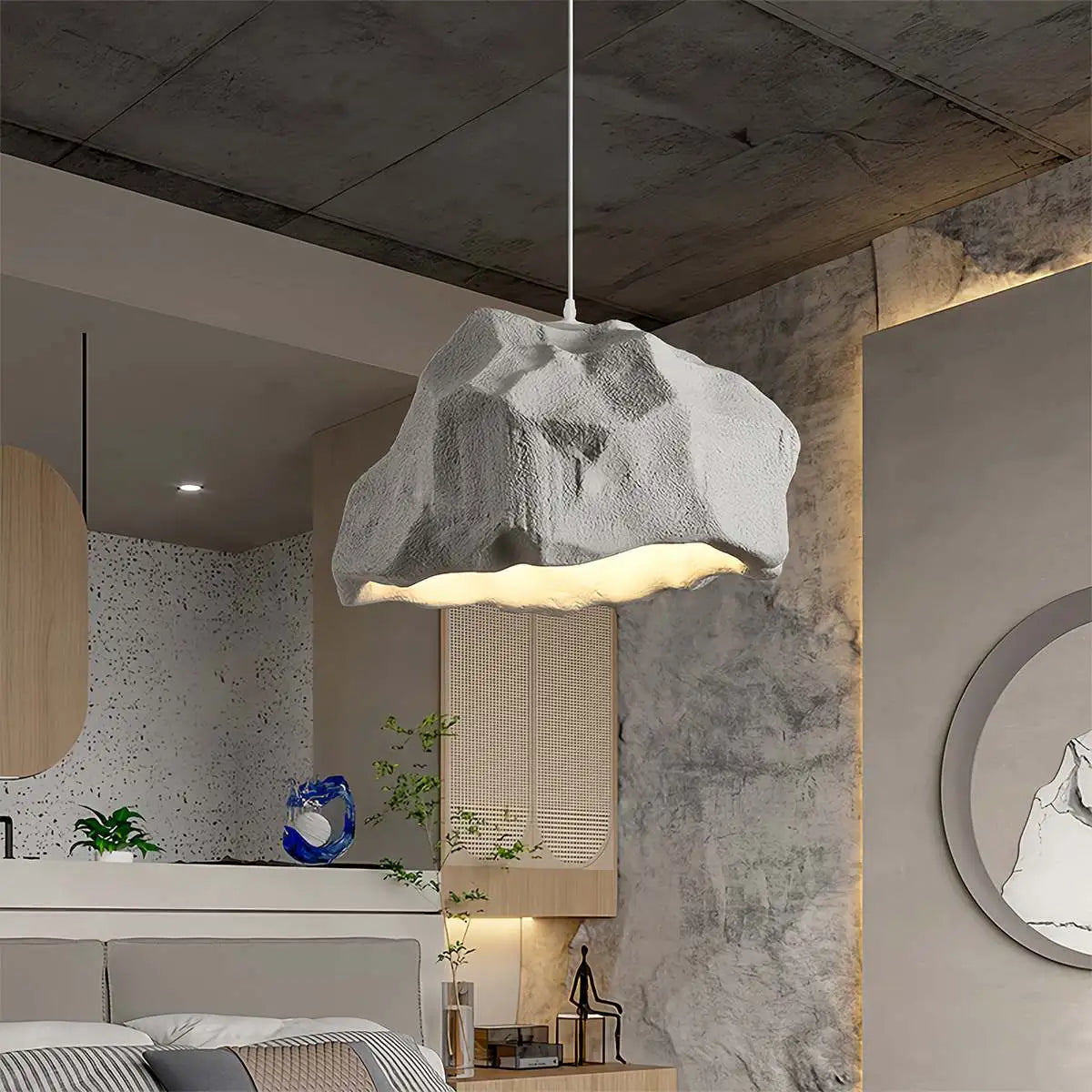 Creative Rock Shaped Pendant Light for Dining Room – detail 10