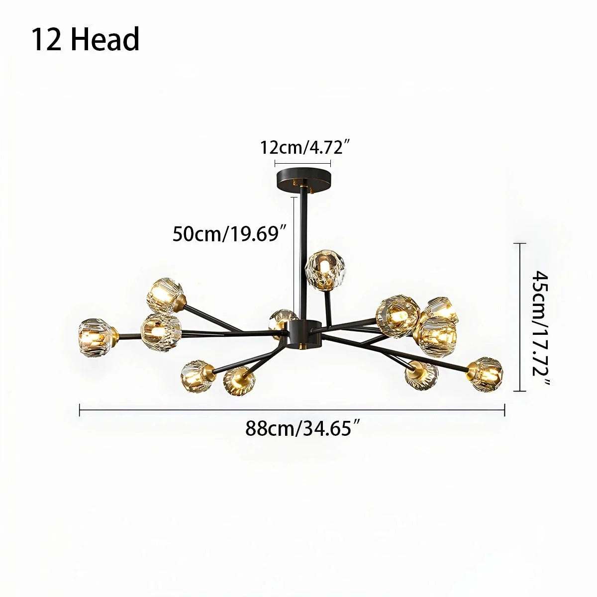 Crystal Ball Round Cluster Chandelier – Crystal detail 37