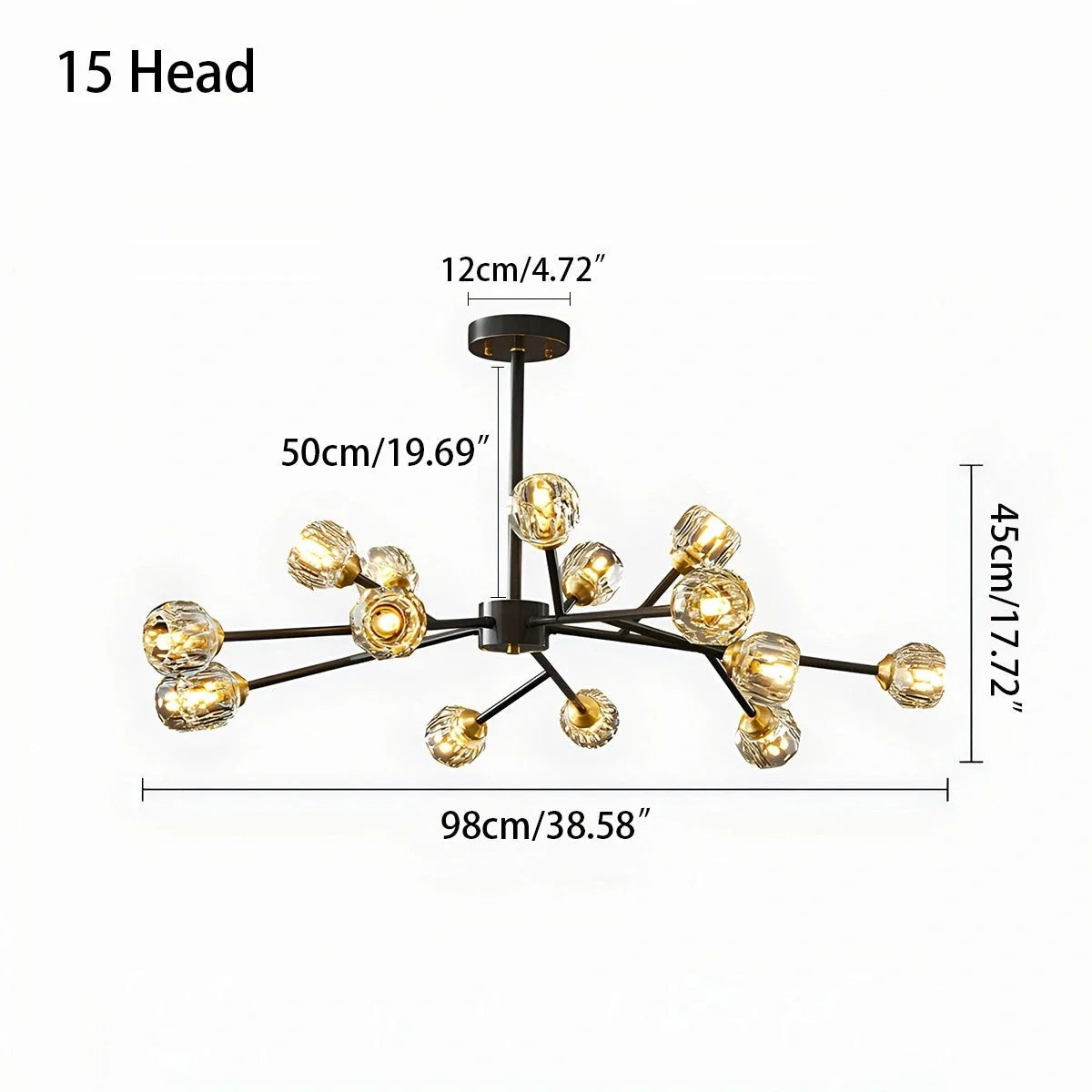 Crystal Ball Round Cluster Chandelier – Crystal detail 40