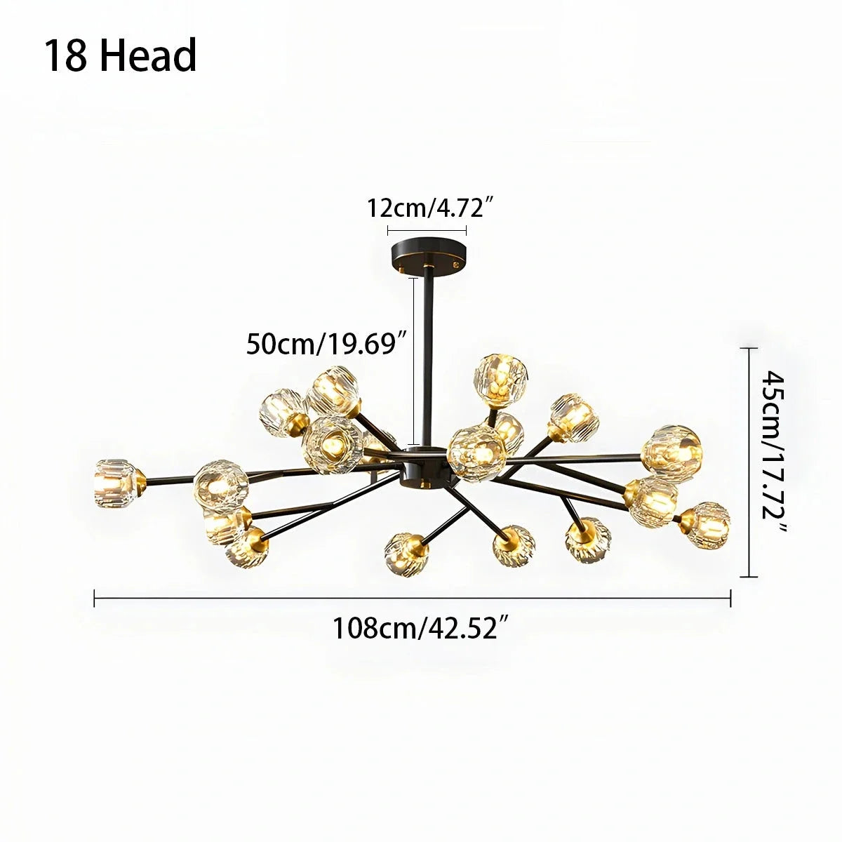 Crystal Ball Round Cluster Chandelier – Crystal detail 43