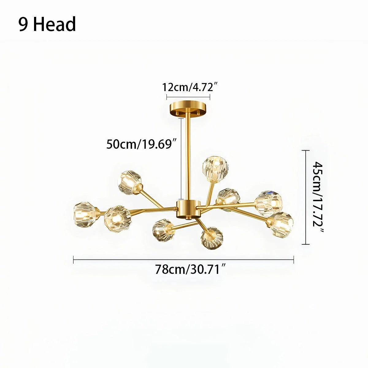 Crystal Ball Round Cluster Chandelier – Crystal detail 13